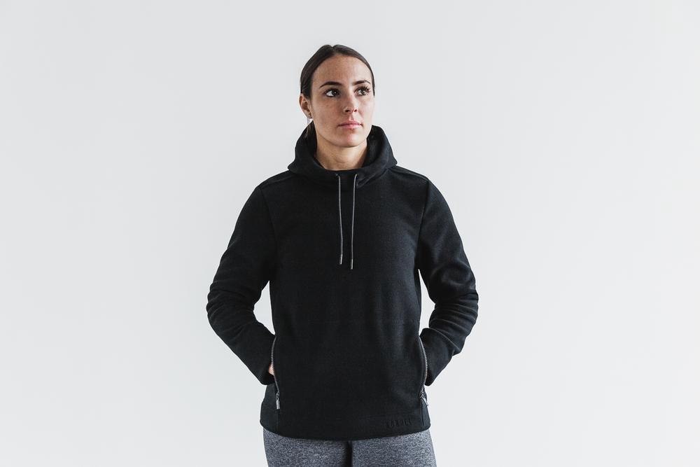 NOBULL Arctic Pullover Kapüşonlu Sweatshirt Bayan - Siyah - Turkiye (NOL-714953)